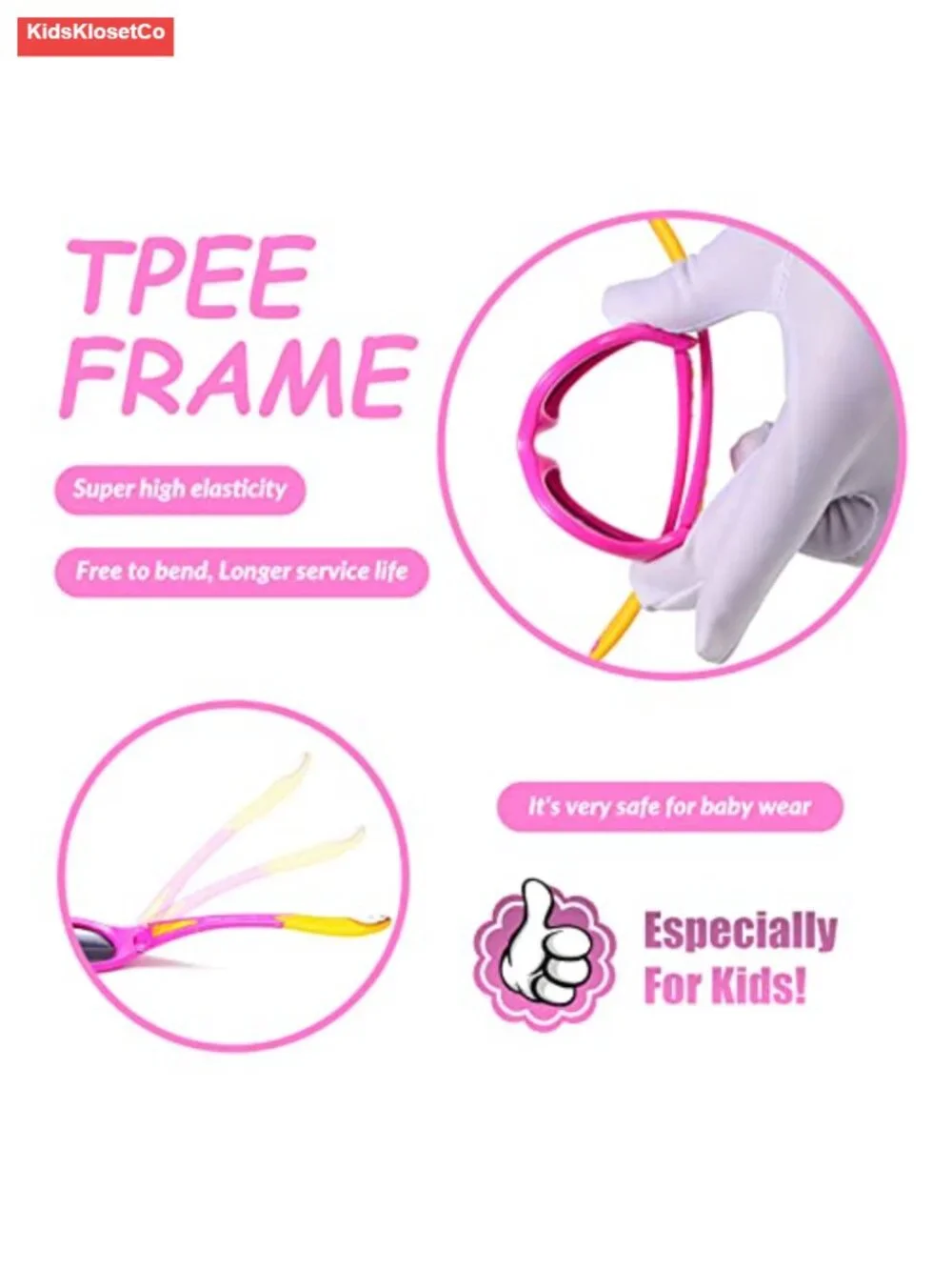 Toddler Sunglasses with Adjustable Strap UV400 Protection Unbreakable Polarized